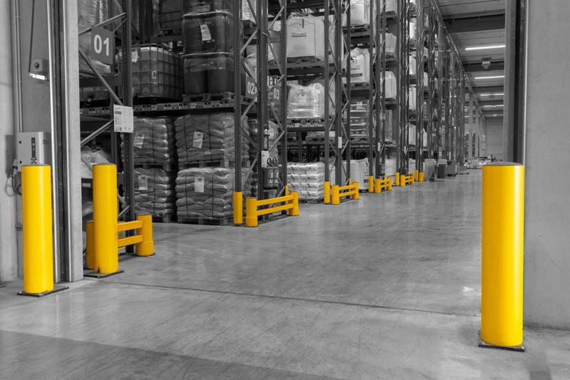 Gele Boplan RE RACKEND, RACKBULL, BO IMPACT in een fabriek van Eutraco
