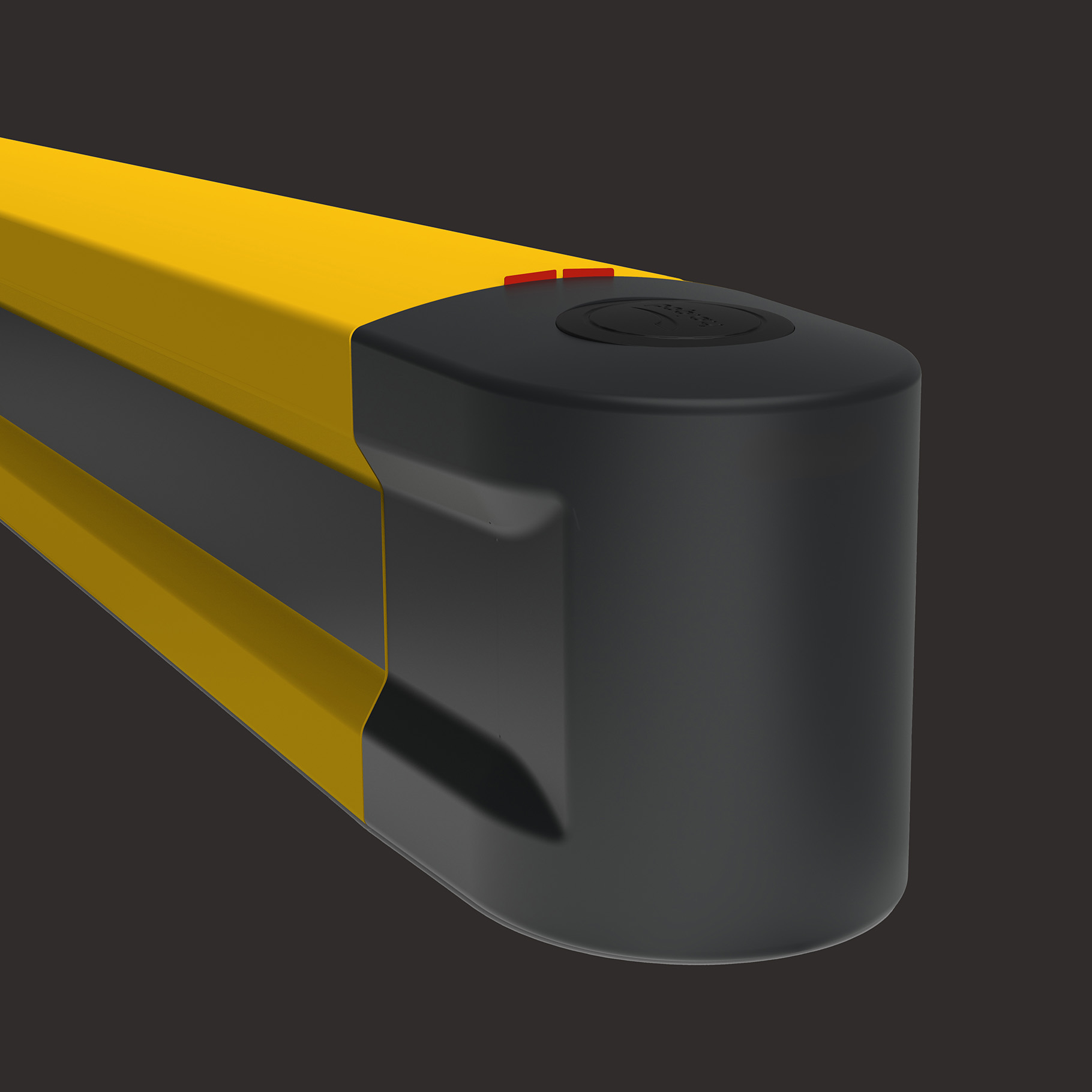 Render of Boplan critical impact detector triggered after collision against FLIP kick rail