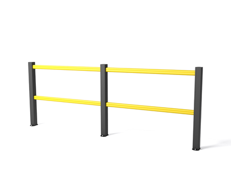 Render of a yellow HD LIGHT - Handrails on a white background