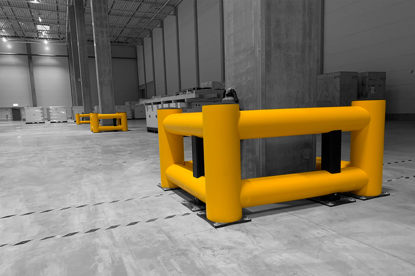 Boplan FLEX IMPACT® TB 260 DOUBLE in a live setting - safety barriers