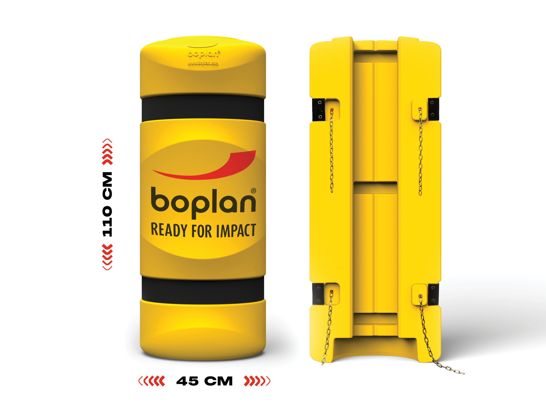 Render of the Boplan Race Bumper with its specifications