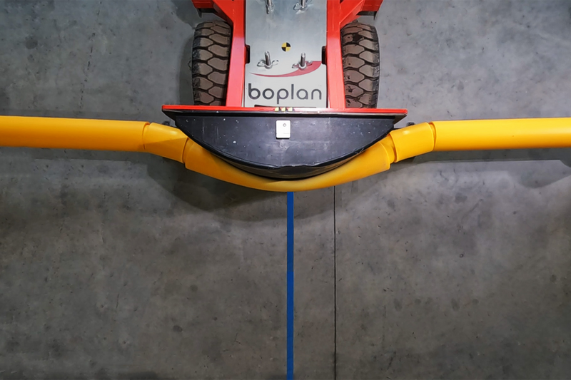 Boplan impact test wagen demonstreert de flexibiliteit van een  FLEX IMPACT® aanrijdbeveiliging