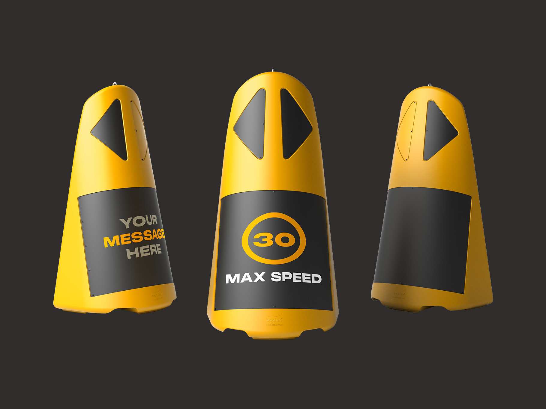 Render of a Boplan FLEX IMPACT® Safety Totem