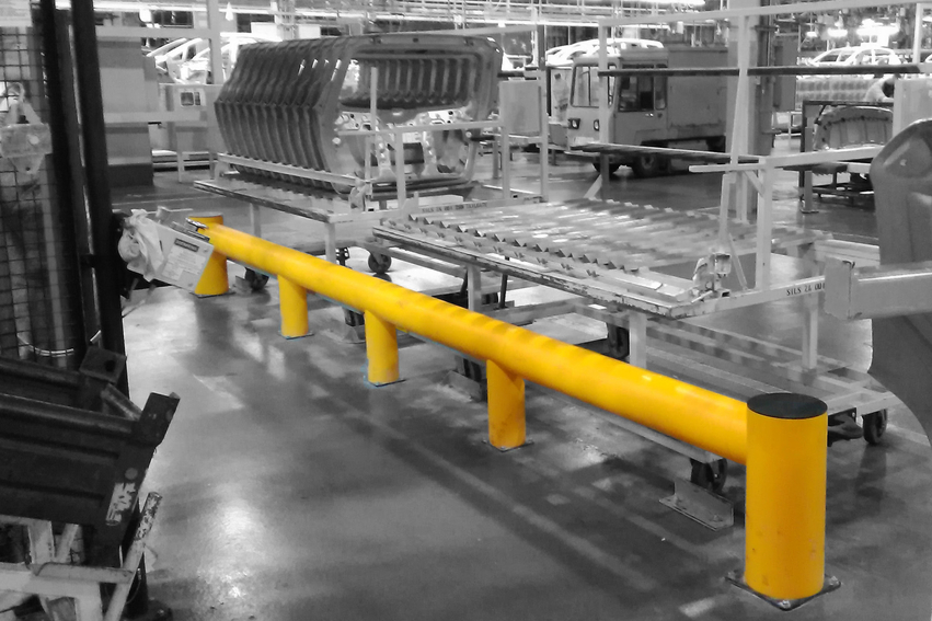 Boplan FLEX IMPACT® TB 550 in a live setting - safety barriers
