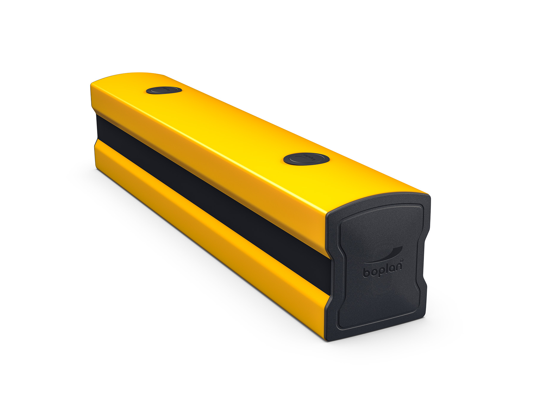 Render of a yellow FLIP 200F - Kick rails on a white background