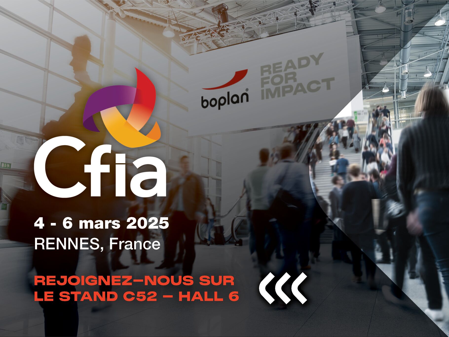 Photo d&#039;une participation à l&#039;exposition de Boplan au CFIA à Rennes, France
