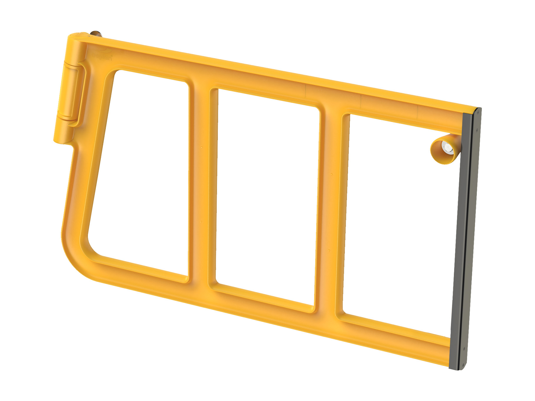 End cap, made of black aluminum, as an optional accessory for the Boplan DOUBLE AXES GATE