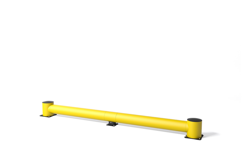 Render of a yellow TB 260 - safety barriers on a white background