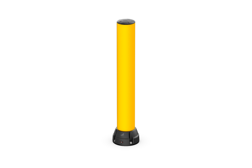 Render of a yellow BO170B - Bollard on a white background